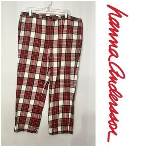 Hanna Andersson Pajama Lounge Pants Plaid Flannel 100%‎ Cotton Pockets Adult XL